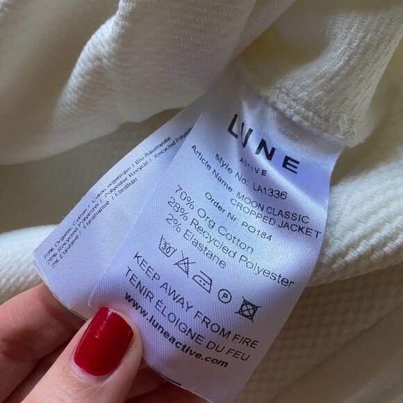 Lune Active Moon Classic Cropped Jacket Marshmellow Cream Medium Organic Cotton - Picture 7 of 8